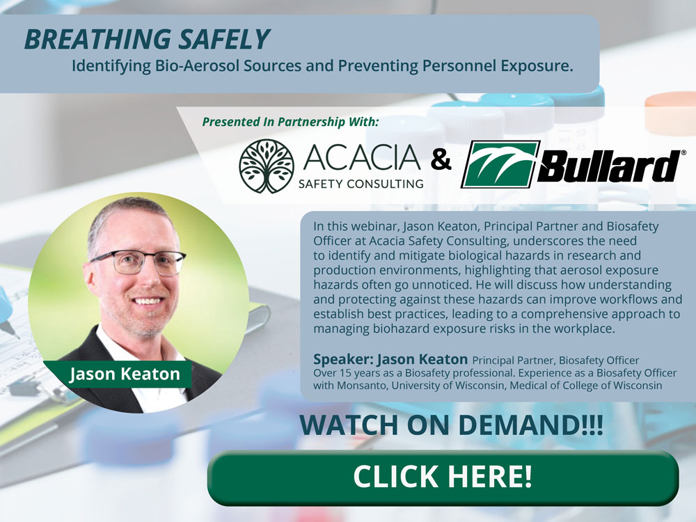 Breathing Safely: Identifying Bio-Aerosol Sources and Preventing Personnel Exposure.