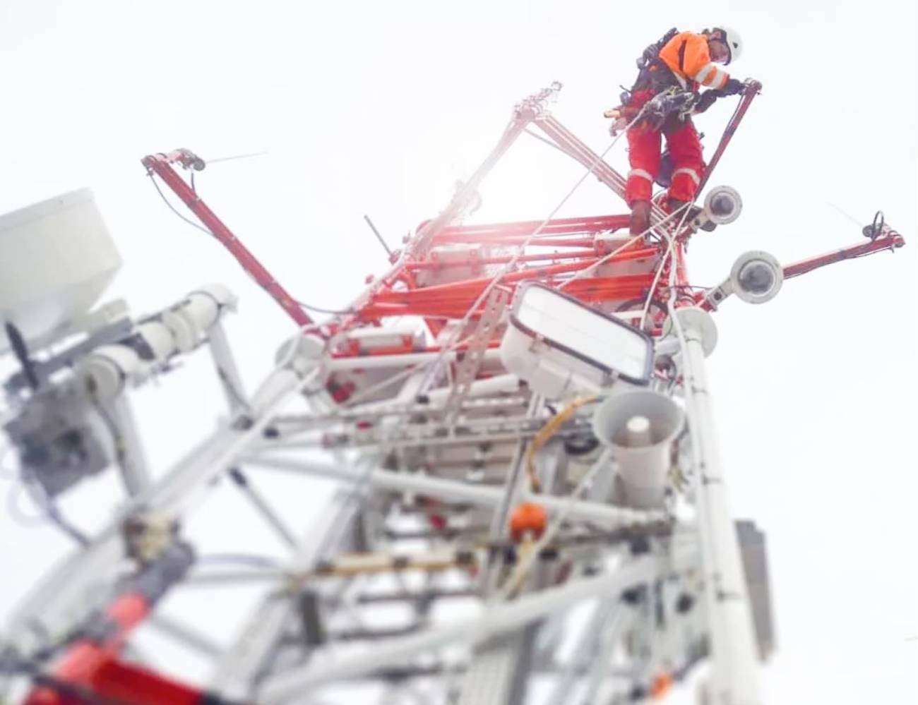 Fire-Rescue personnel on a ladder